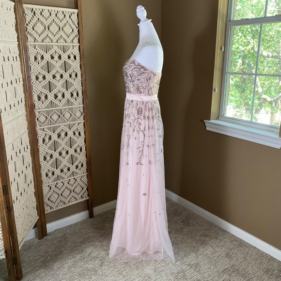 Aidan Mattox Embellished Tulle Maxi Dress Size 10 - Picture 3 of 16